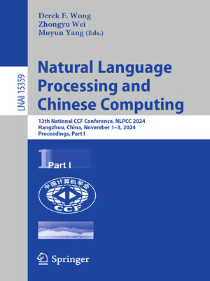 cover image of Natural Language Processing and Chinese Computing